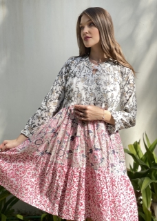 Picture of Floral block print dress