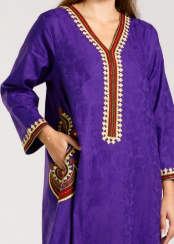 Picture of Jalabiya  with Embroidered Pocket Details
