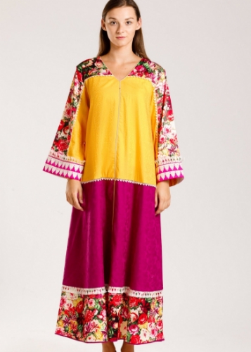 Picture of  Long Sleeve Short  Colored Jalabiya  