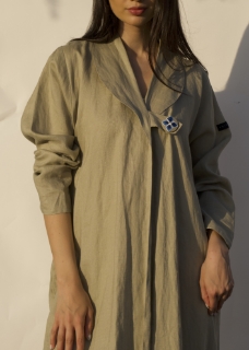 Picture of Linen Trench Abaya 