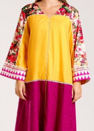 Picture of  Long Sleeve Short  Colored Jalabiya  
