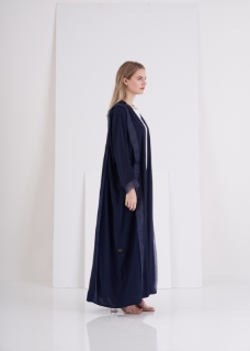 Picture of Navy Blue Crepe Abaya