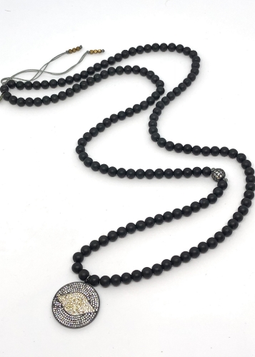 Picture of Protective Eye Matte Black Onyx Necklace  