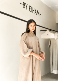 Picture of Tan Linen Dress