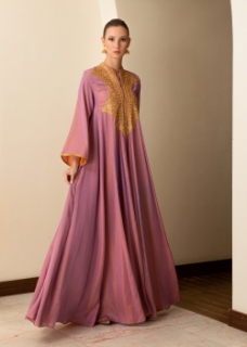 Picture of Two Toned Linen Silk Kaftan
