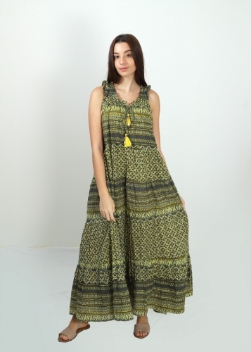 صورة Aztec Long Strap Printed Dress