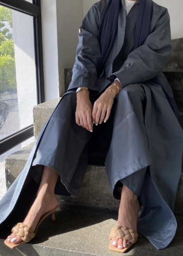 Picture of Dusty Blue Abaya