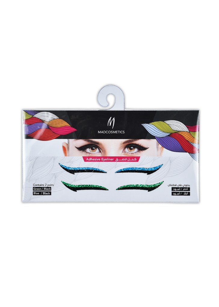 Picture of Eyeliner Adhesive Sticker - Green & Blue/Black