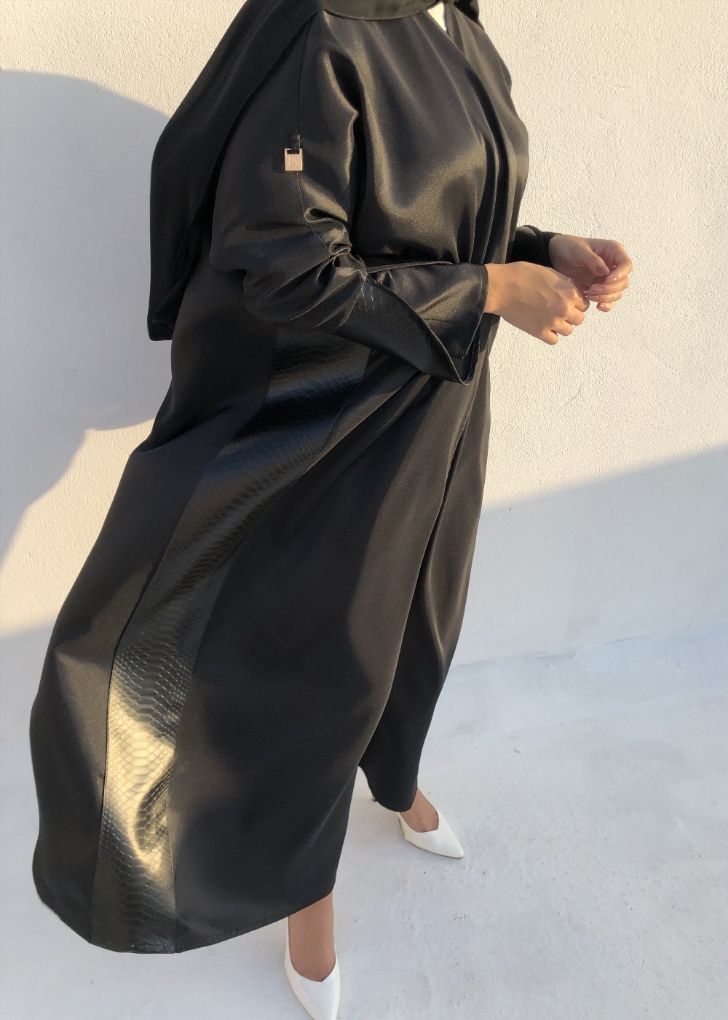 Picture of Black Leather Abaya
