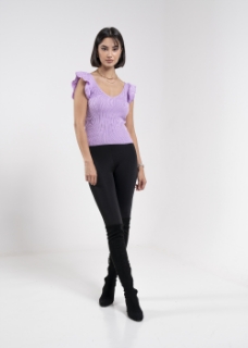 Picture of V Neck Top - Purple