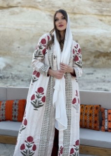 Picture of Quilted cotton block print Bisht