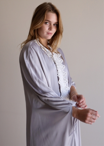 Picture of Gray Silk Nightgown 