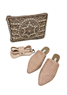 Picture of Woven Leather Babouche Slides