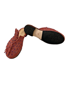 صورة Hand Woven Raffia Slides