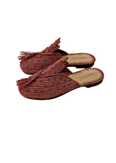 صورة Hand Woven Raffia Slides