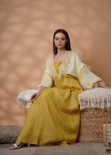 Picture of Yellow Feather Kaftan