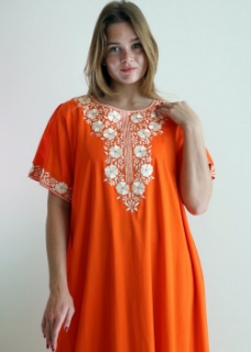 Picture of Orange Cotton Kaftan