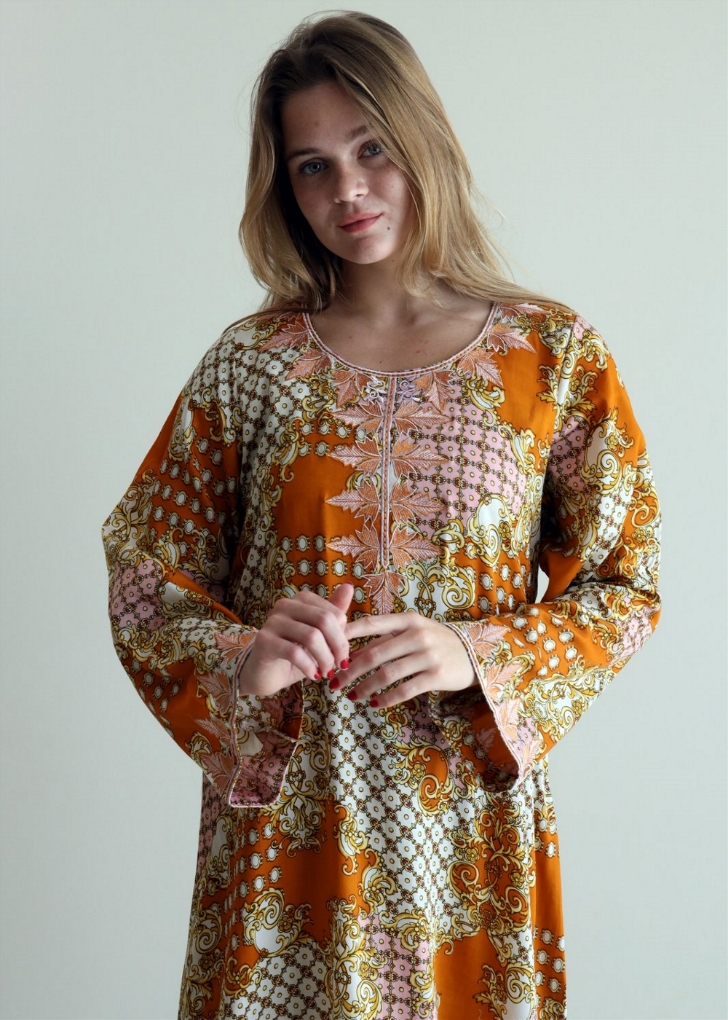 Picture of Leaves Embroidery Kaftan