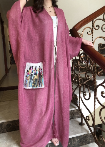 Picture of Bisht with painted pocket 