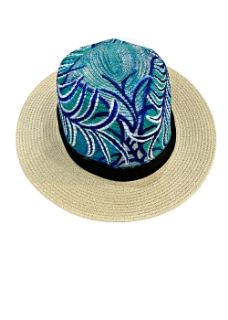 صورة Tropical Blues Hand Painted Hat