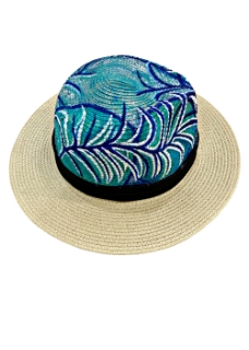Picture of Tropical Blues Hand Painted Hat