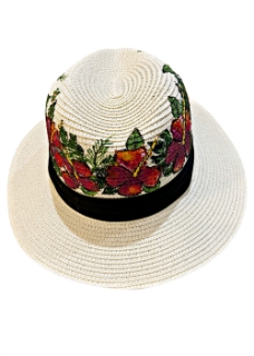 صورة Hibiscus Hand Painted Hat