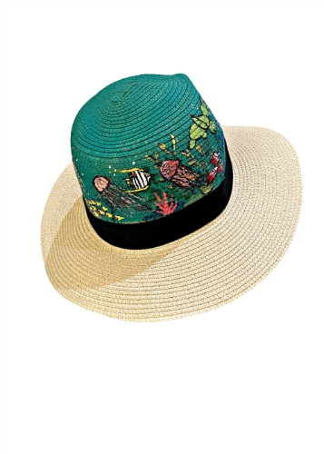 Picture of Sea Corals Hand Painted Hat