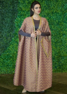 Picture of Premium Beaded Embellished Golden Abaya