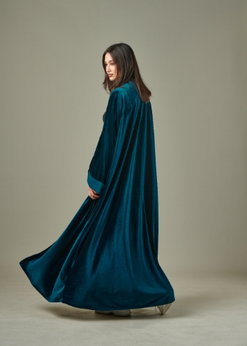 Picture of VALVET PADDED WITH CHIFFON ABAYA
