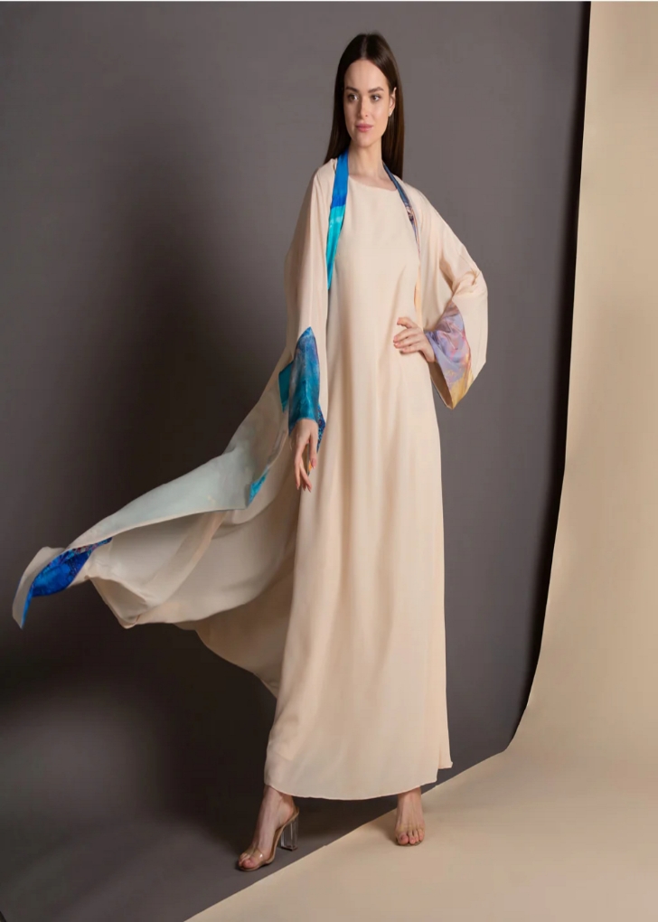 Draped abaya hot sale