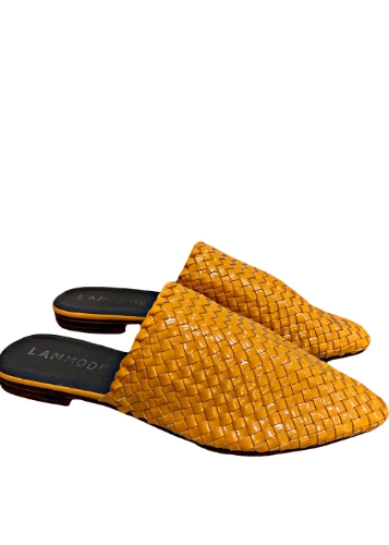 Picture of Woven Leather Babouche Mustard Slides