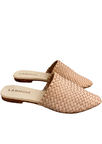 Picture of Woven Leather Babouche Nude Slides
